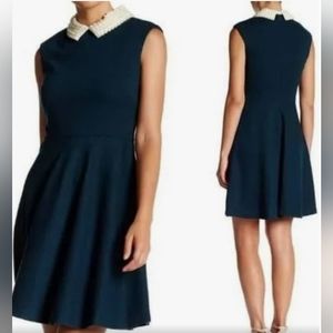 Betsy Johnson pearl collar Midi dress